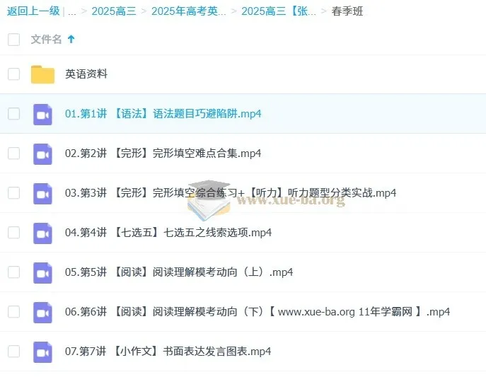 2025高三高考英语：张冰瑶全年课程（暑假 - 春季）