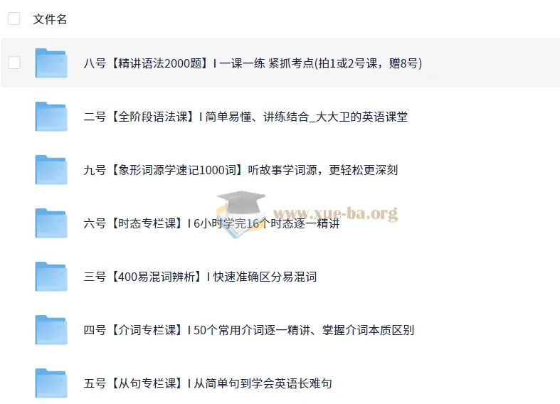 大大卫《英语课程合集 (小学 - 大学) 》:涵盖多阶段英语学习