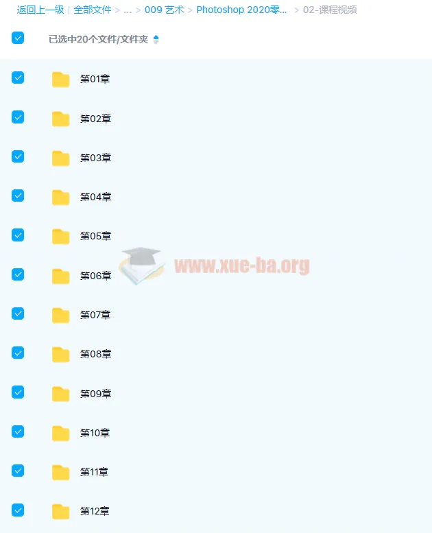 Photoshop零基础入门到精通20章视频教程带素材