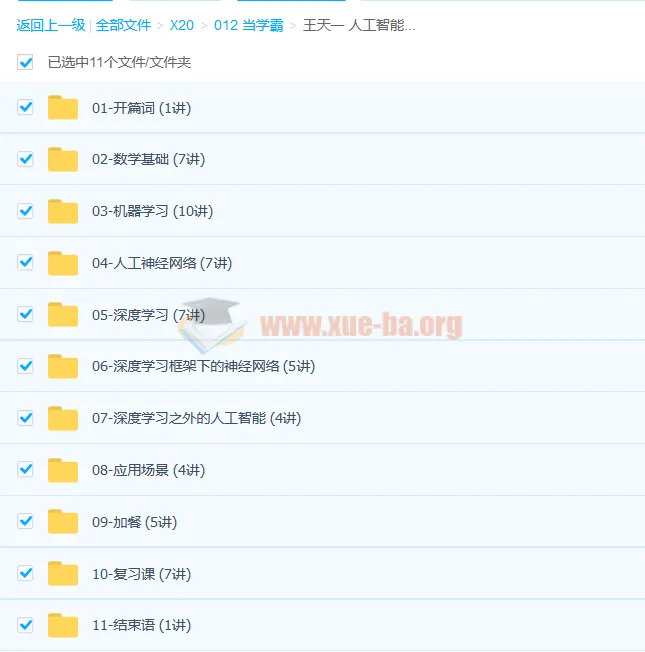 王天一人工智能基础课:人工神经网络