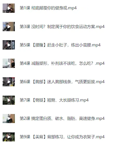 扔掉无效健身：每周3小时打造完美身材课程