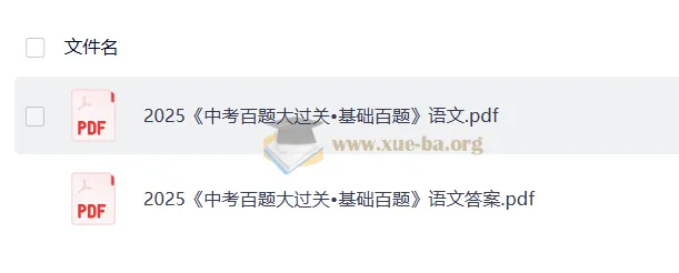 2025版《中考语文·百题大过关》(基础百题)