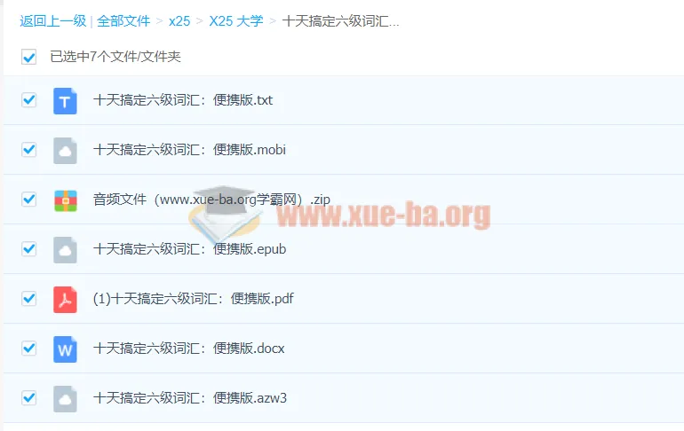 《十天搞定六级词汇:便携版》:高效六级词汇学习资料