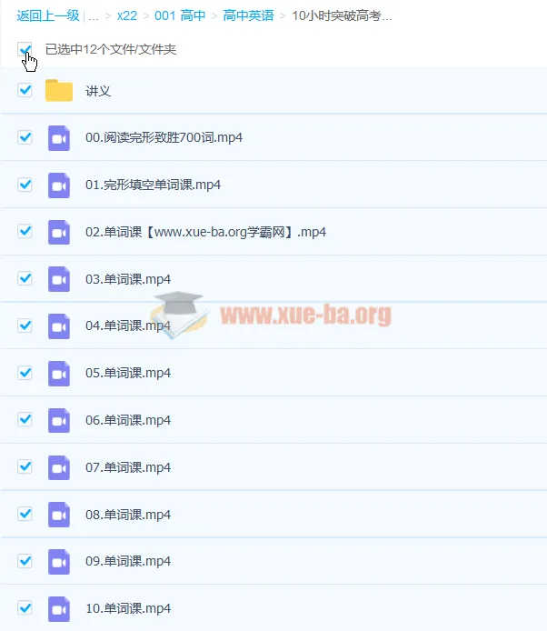 付炫屿《10小时突破高考单词》英语课程