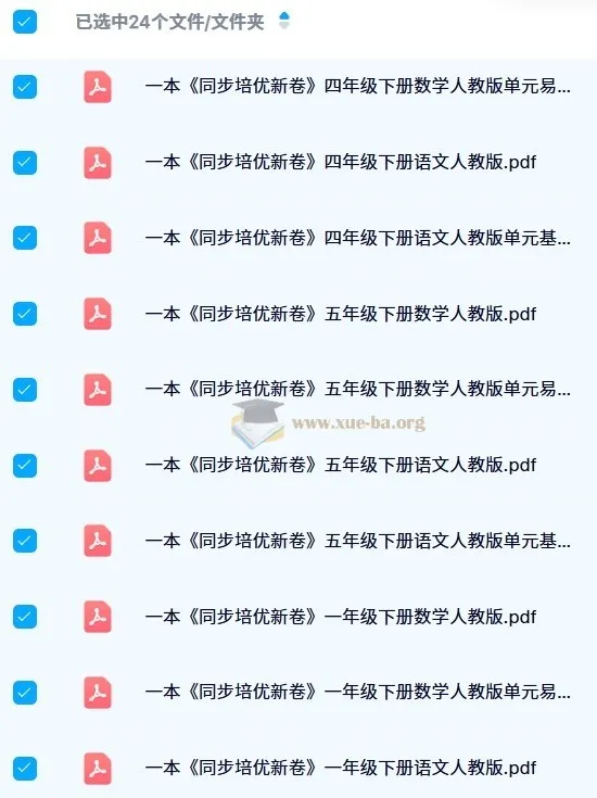 《一本小学同步培优新卷》下册(人教版)