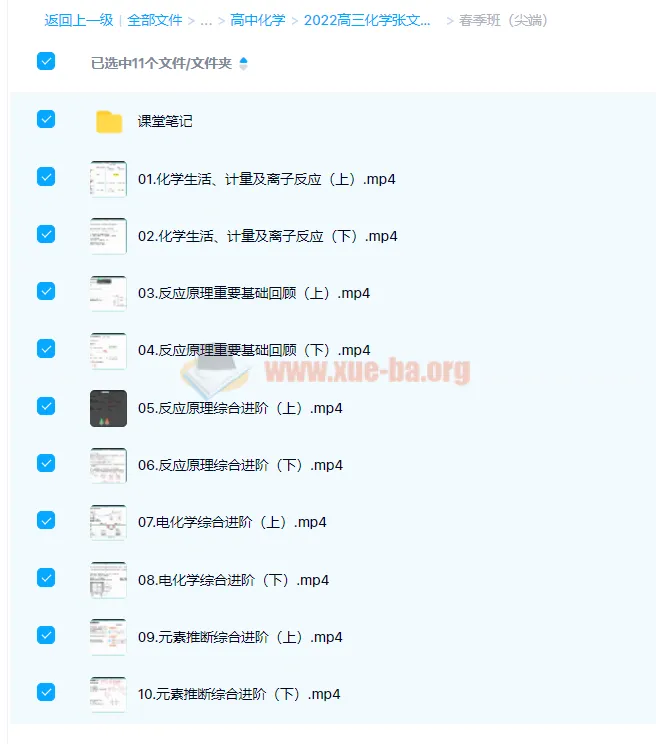 张文涛2022届高考化学二轮复习寒春联报尖端春季班