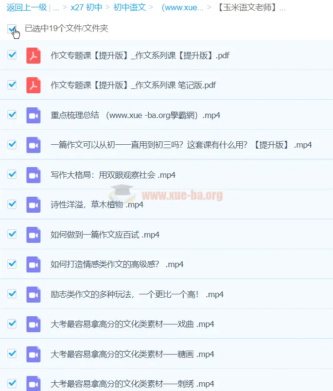 玉米语文老师作文系列课提升版：作文专题课