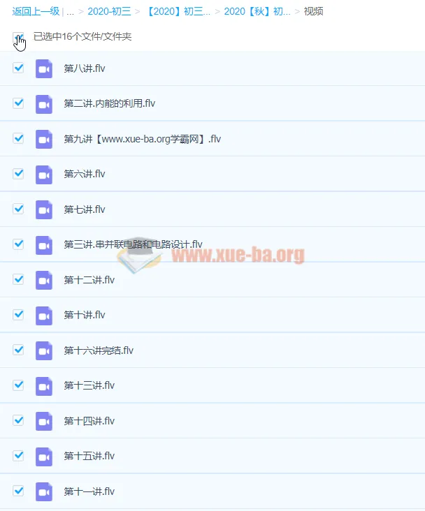 2020秋杜春雨初三物理菁英班课程