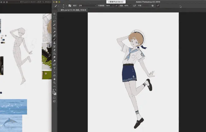 水水子小男孩团练PS[起草+线稿+铺色]教程