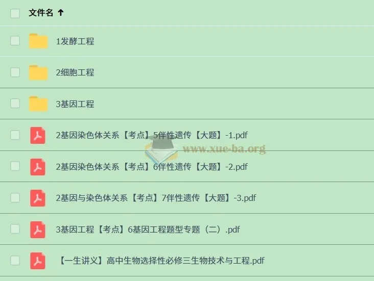 一生儿 高中生物选择性必修三课程