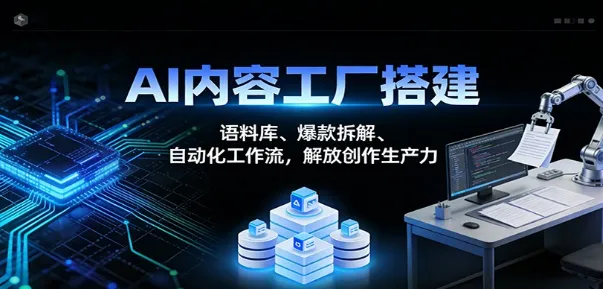 AI内容创作与运营实战课：语料库、爆款拆解及自动化工作流，解放创作生产力