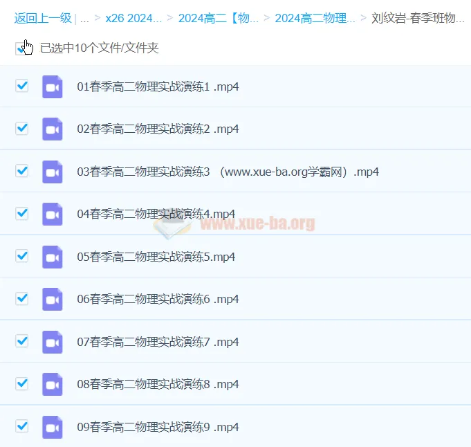 刘纹岩2024高二物理春季班课程