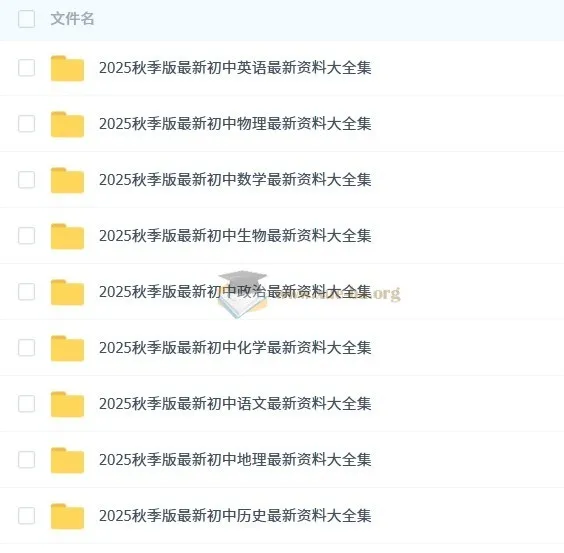 2026初中名师总结：7 - 9年级上册9科知识点全套