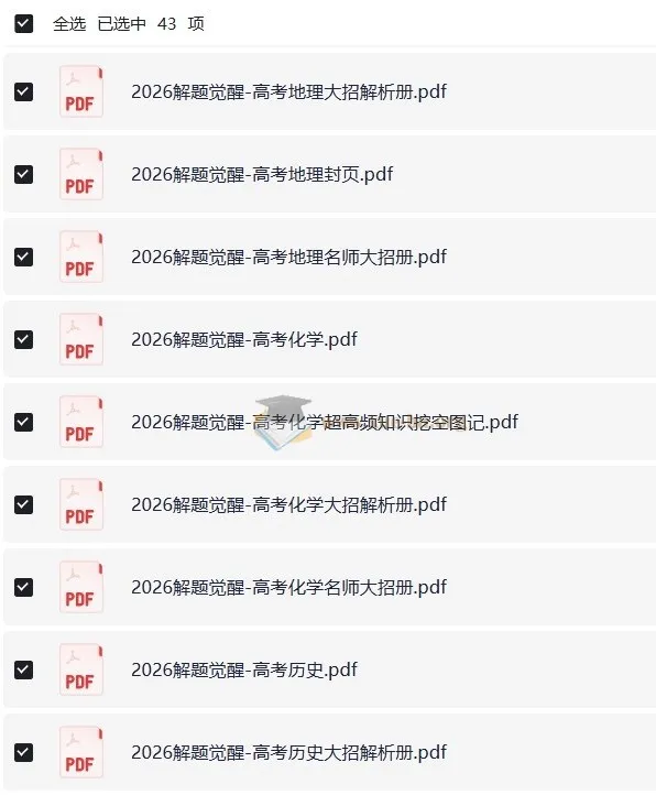 高考解题觉醒（2024 - 2026版）：语数英物化生史政地全学科资料