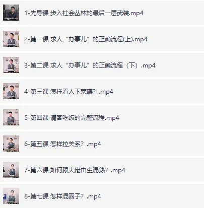 【B站付费课程】混社会:步入成人世界的生存手段课