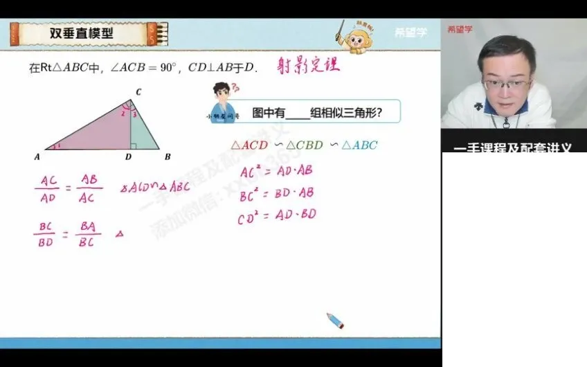 初三数学人教版A+班(秋下):反比例函数、圆、相似三角形专题突破课程