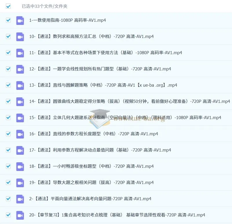 一数高中数学高考复习合集
