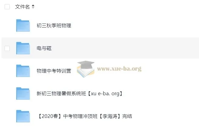 猿辅导初中物理全国通用视频课程合集
