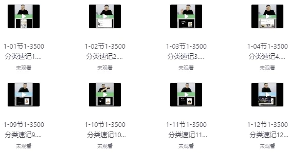 刘一男3500魔卡词:1-3500词汇分类精讲速记课程