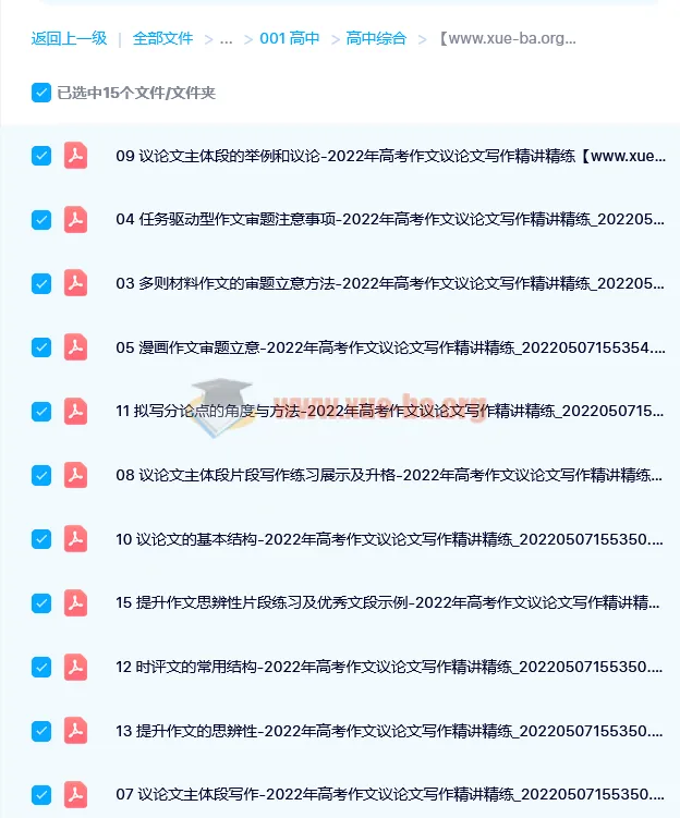 高考作文议论文写作精讲精练资料