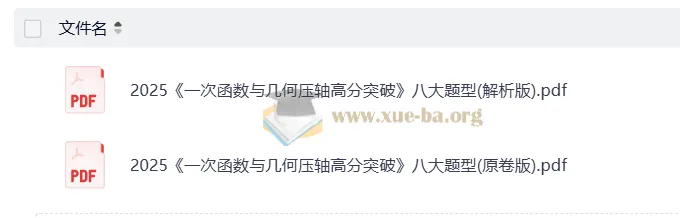 2025初中数学：一次函数与几何压轴高分突破之八大题型