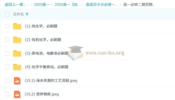 吕子正2025高一化学必修一必修二精华课