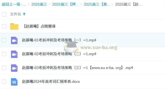 赵晨曦2025高三高考英语冲刺班课程