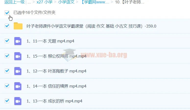 叶子老师小学语文学霸课堂