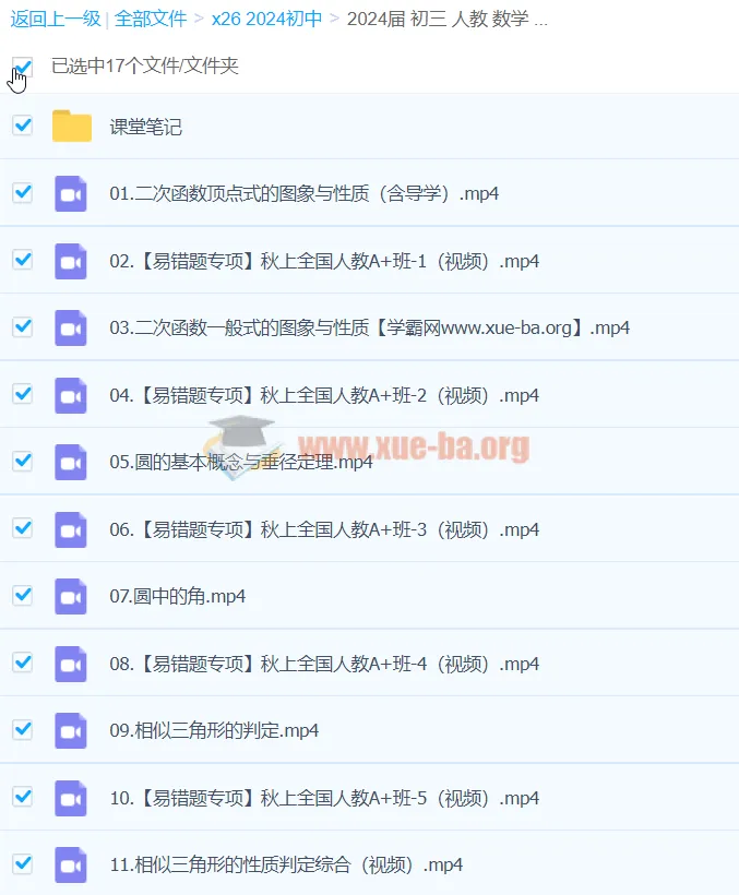 2024届王杭州初三数学A+暑假班