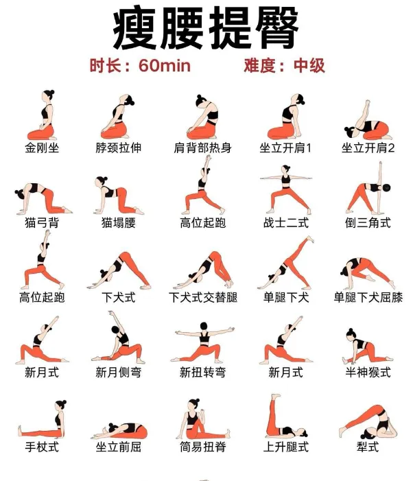 瑜伽主题排课姿势动作图