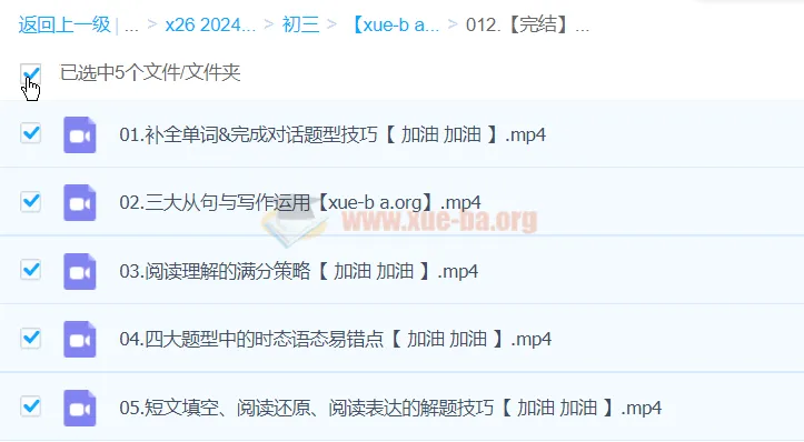 【完结】2024中考英语复习冲刺课程