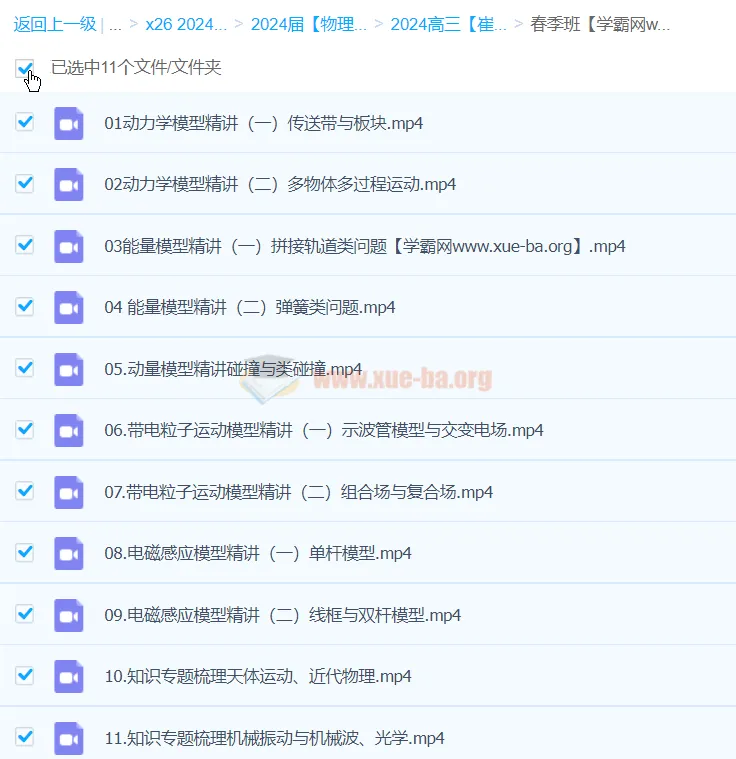 崔春雨2024高三高考物理春季班