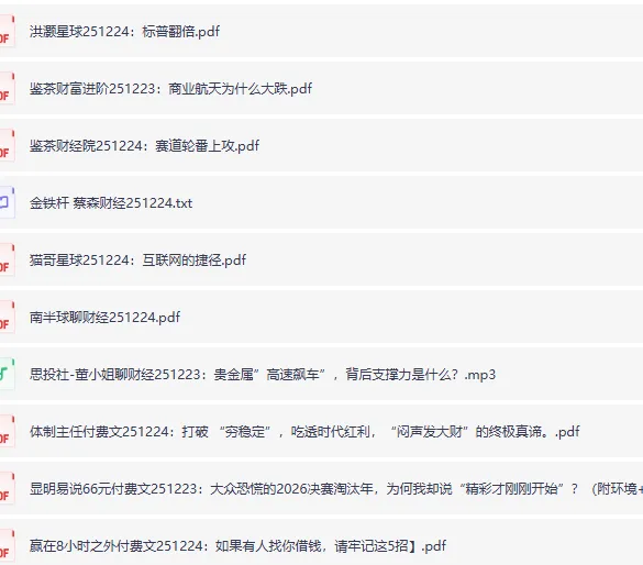 12月24日全网精选付费文章:大佬文集、研报与学习先锋内容