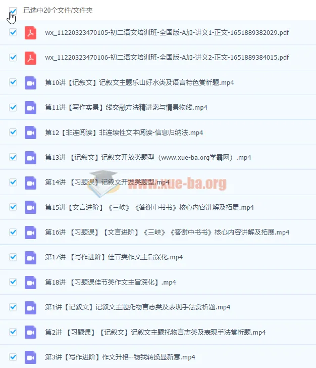 师剑锋初二语文(三季度·全国版·A加)课程【完结】