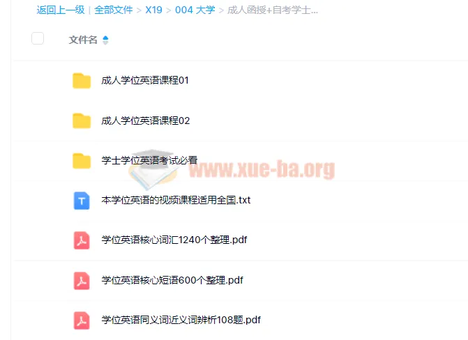 大学英语成人函授与自考学士学位英语课程(全国通用)19.7G视频教程