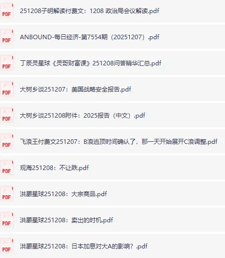 付费文精选·大佬文集圈·学习先锋·研报合集(12月8日更新)