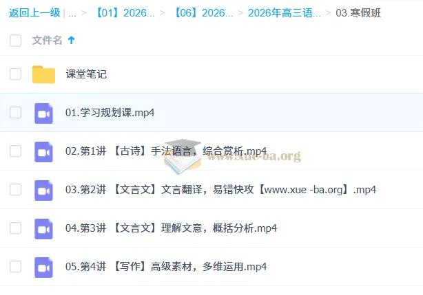 李建华 2026高三高考语文 二轮S冲顶寒假班 系统复习课程