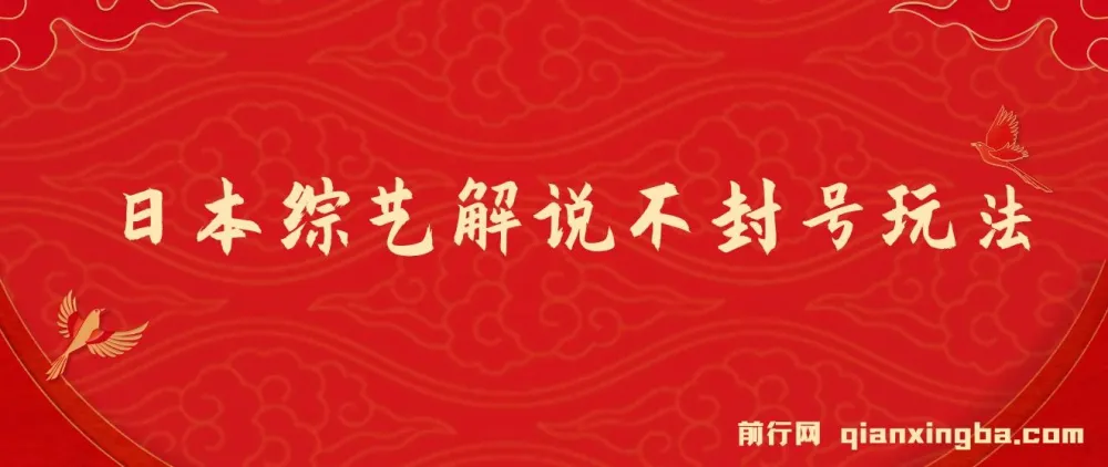 日本综艺解说蓝海项目教程，零基础轻松上手，日入1000+新玩法