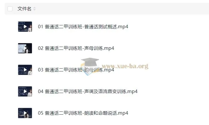 普通话课程资料包(含二甲训练营与精讲班)【2.74 GB】