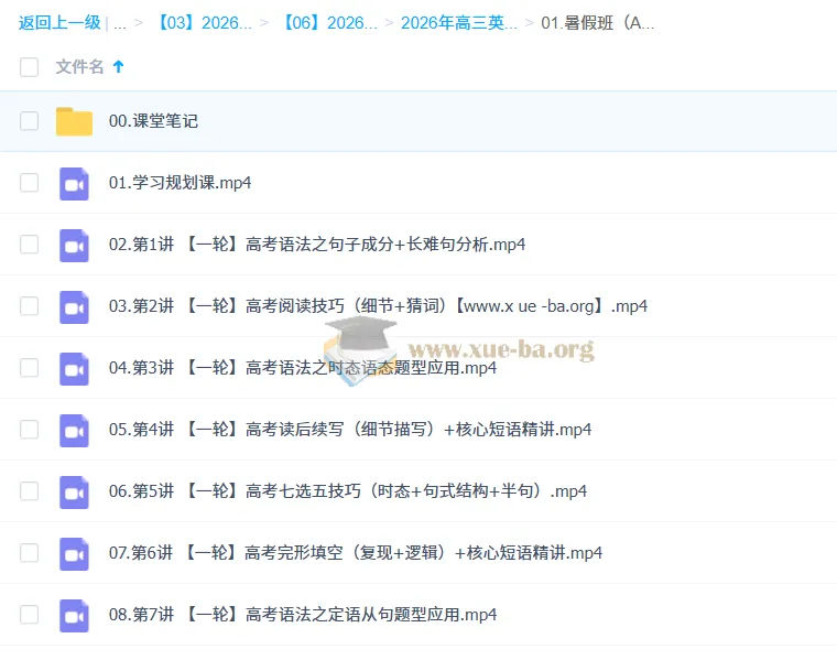 李博恩 2026高三高考英语 A+尖端 S冲顶 暑假班 一轮复习课程