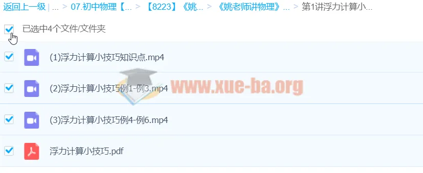 姚老师讲物理:浮力计算技巧精讲