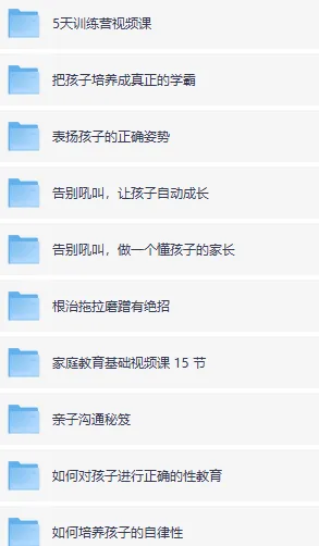 黄导家庭教育课程合集：自动自发系列与沟通训练营全套资源