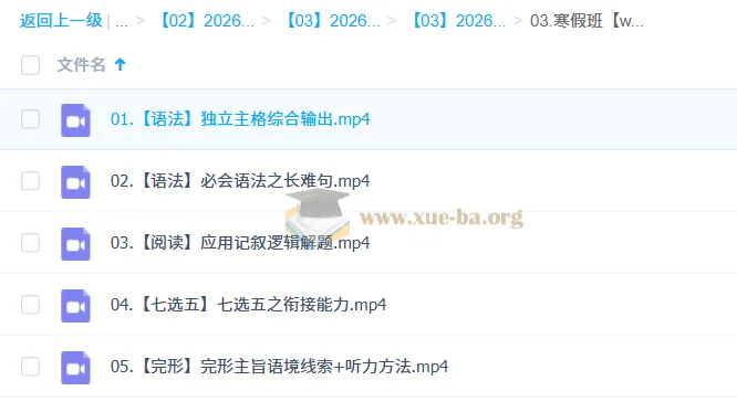 2026高二英语寒假班 张彩琪 读后续写与语法专项突破