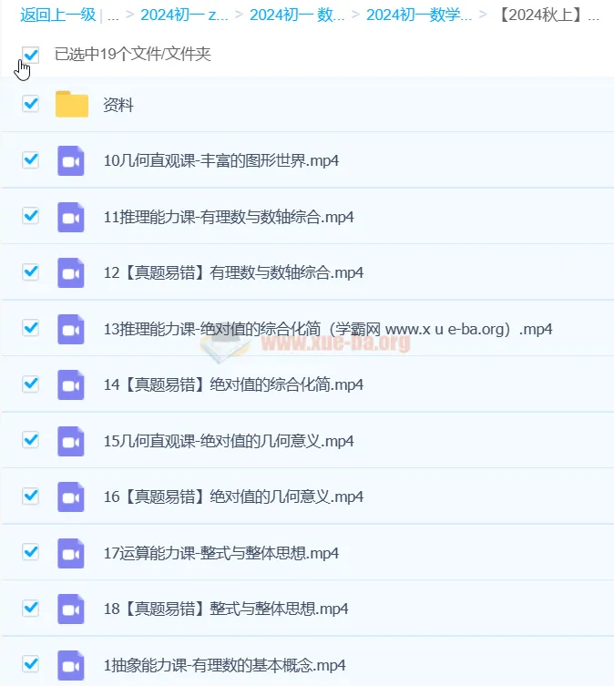 魏爽2024初一数学北师版S秋季班课程
