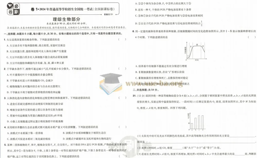 高考必刷卷·理科五年真题(2025版)——理想树精编,理科生刷题必备