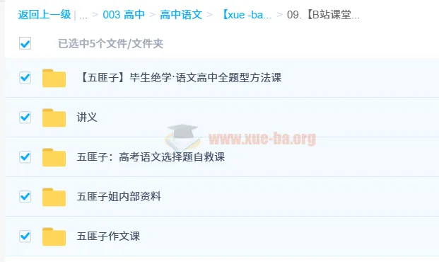 中文系五匪子高中语文全题型系统课