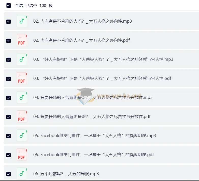 致独特的你:人格心理学40讲(音频+讲义)