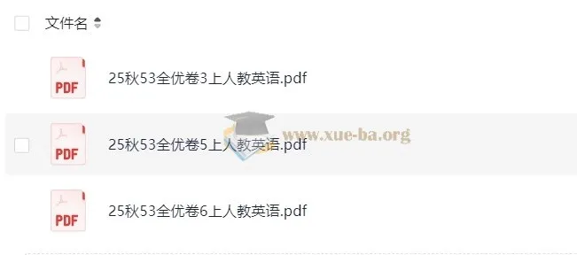 2025秋3-6年级小学英语上册人教PEP版《53全优卷》电子版