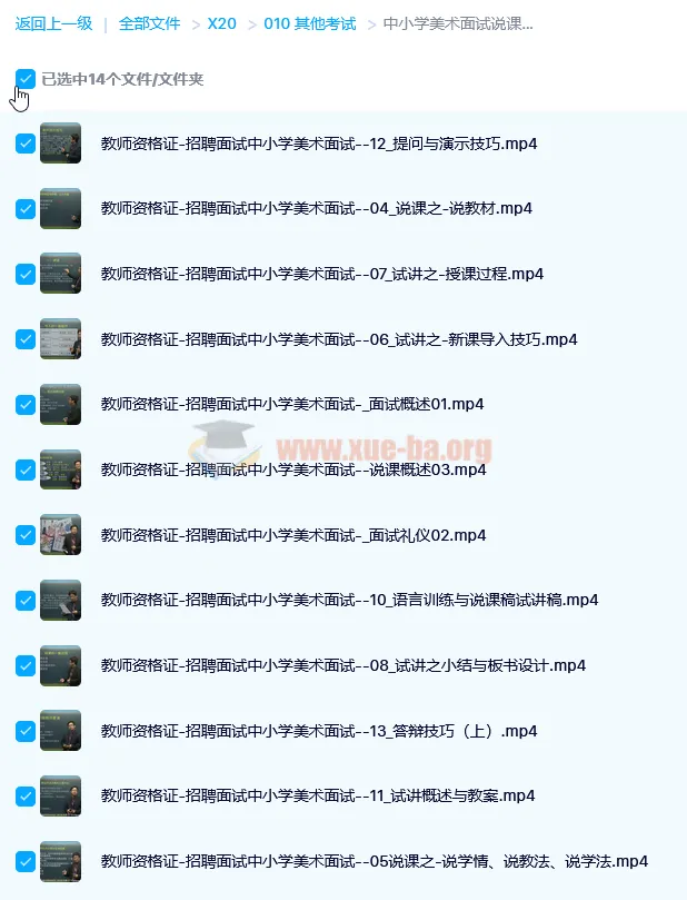中小学美术面试说课试讲通关班14讲(辅助资料第一套)