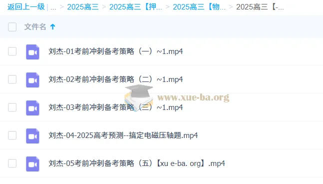 刘杰2025高三高考物理冲刺班备考策略与预测课程
